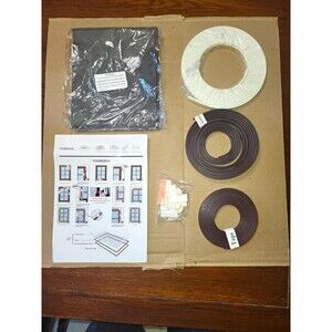 DIY Magnetic Window Screen Mesh Kit Adjustable Max 72x48 White Frame New